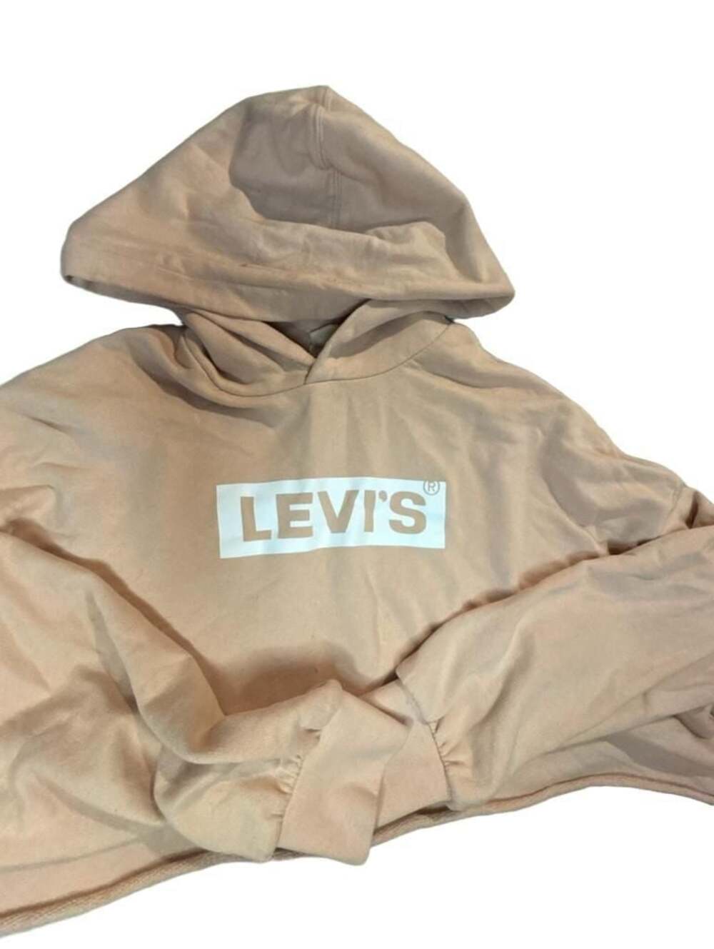 Levi's Crop Hoodie, Medium, Peach